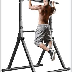 Foldable pull up bar & dip station