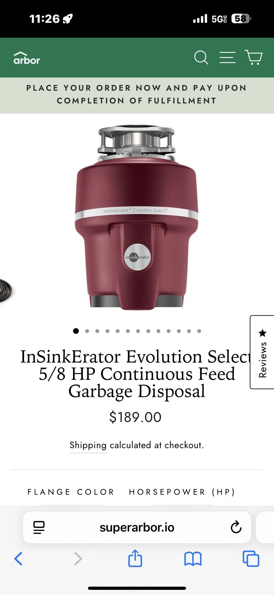In Sinkerator Garbage Disposal 