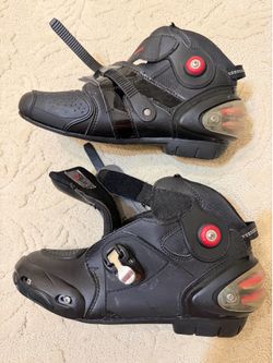 Men's New Black Motorcycle Shoes - US 10 or 10.5/EU 43, Unused