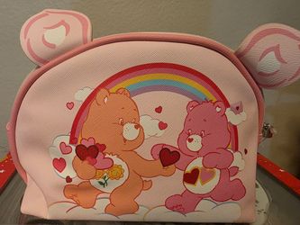 Care Bears Pink Zip Cosmetic Pouch Bag
