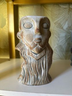 Golden tiki tiki mug