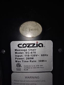 Cozzio massage chair
