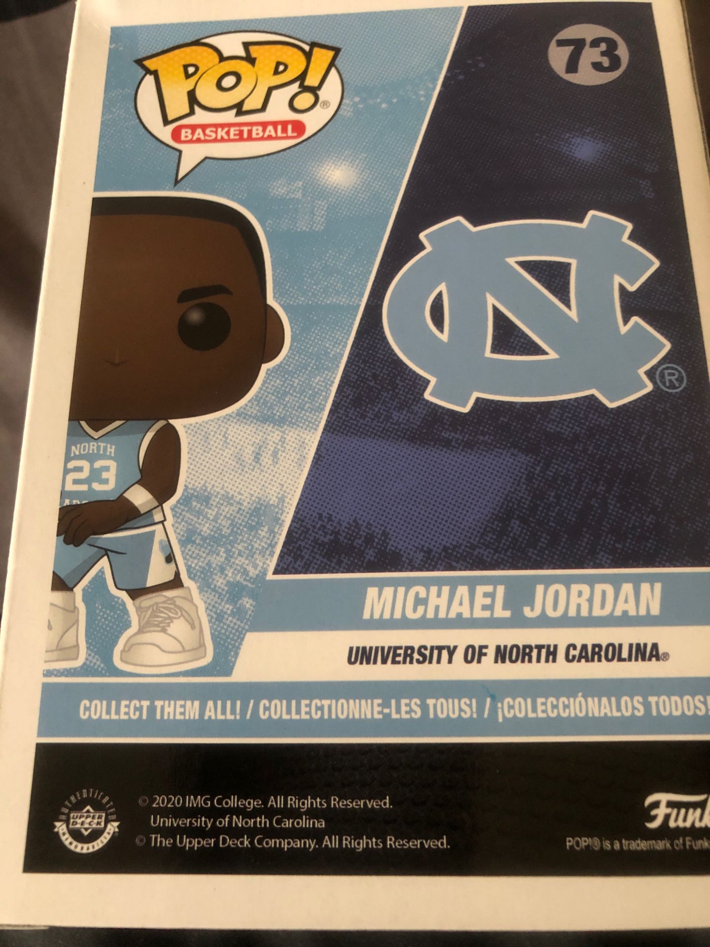 Michael Jordan UNC college Jersey Walmart sticker exclusive funko pop