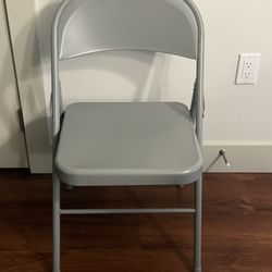 Mainstays All-Steel Metal Folding Chair, Gray