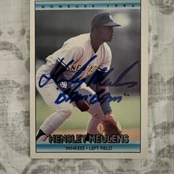 NEW YORK YANKEES HENSLEY MEULENS  “BAM BAM” SIGNED CARD