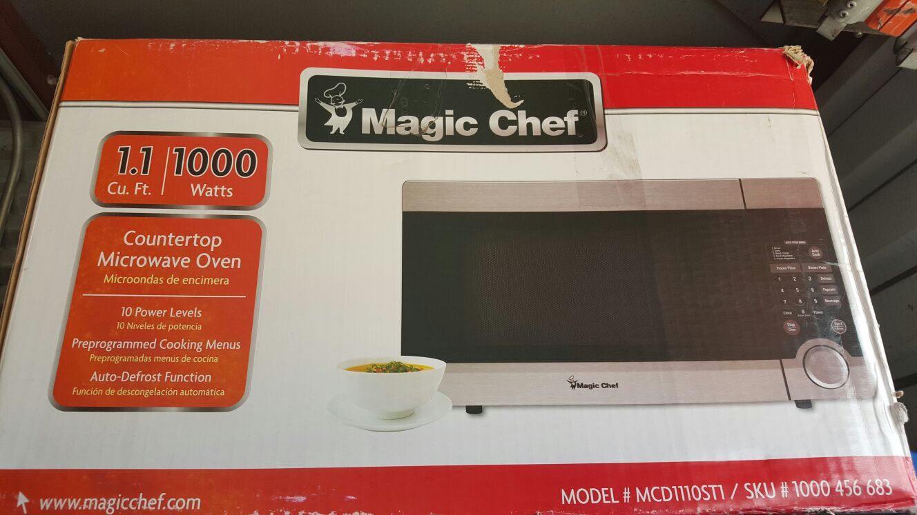 Magic chef stainless steel microwave