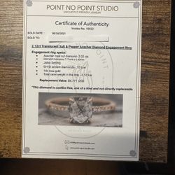 Translucent Asscher Diamond Engagement Ring