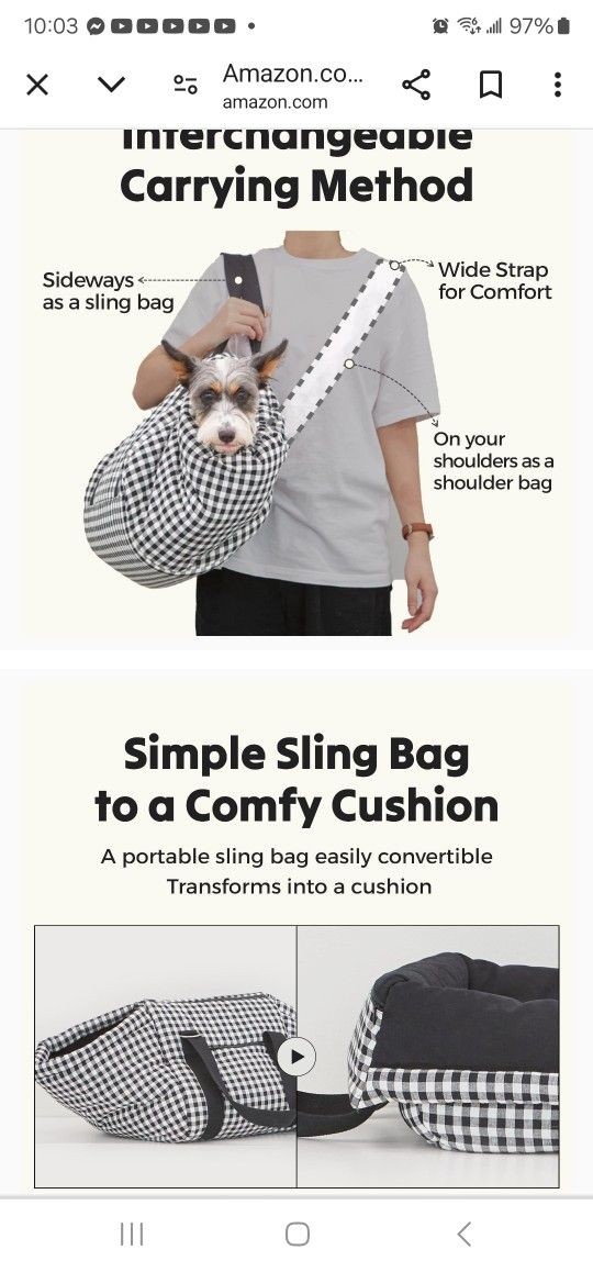 Dog Carry Bag  New