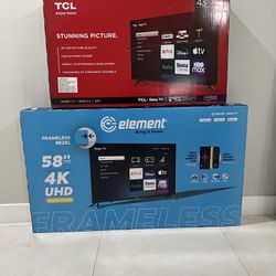 4K Smart TVs 43 Inch And 55 Inch Brand New And Sealed 
