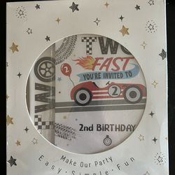 “Two Fast”/Car Birthday Invitations 