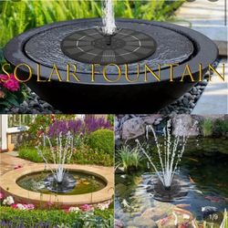 New, 3.5w Solar Automatic Fountain With 6 Nozzles