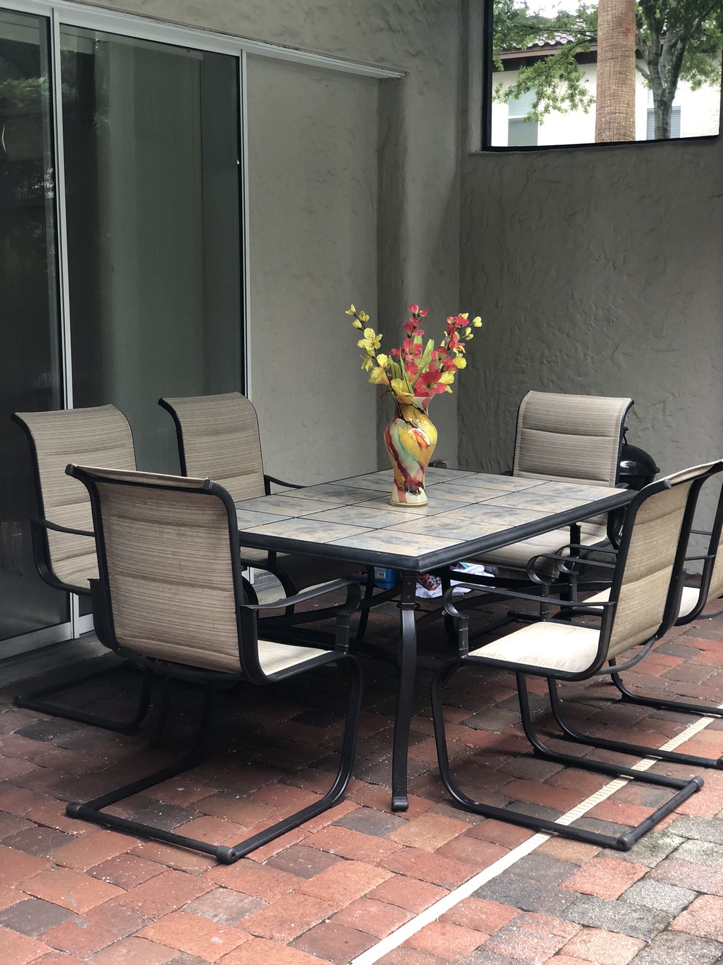 Patio Dining Table 6 Chairs