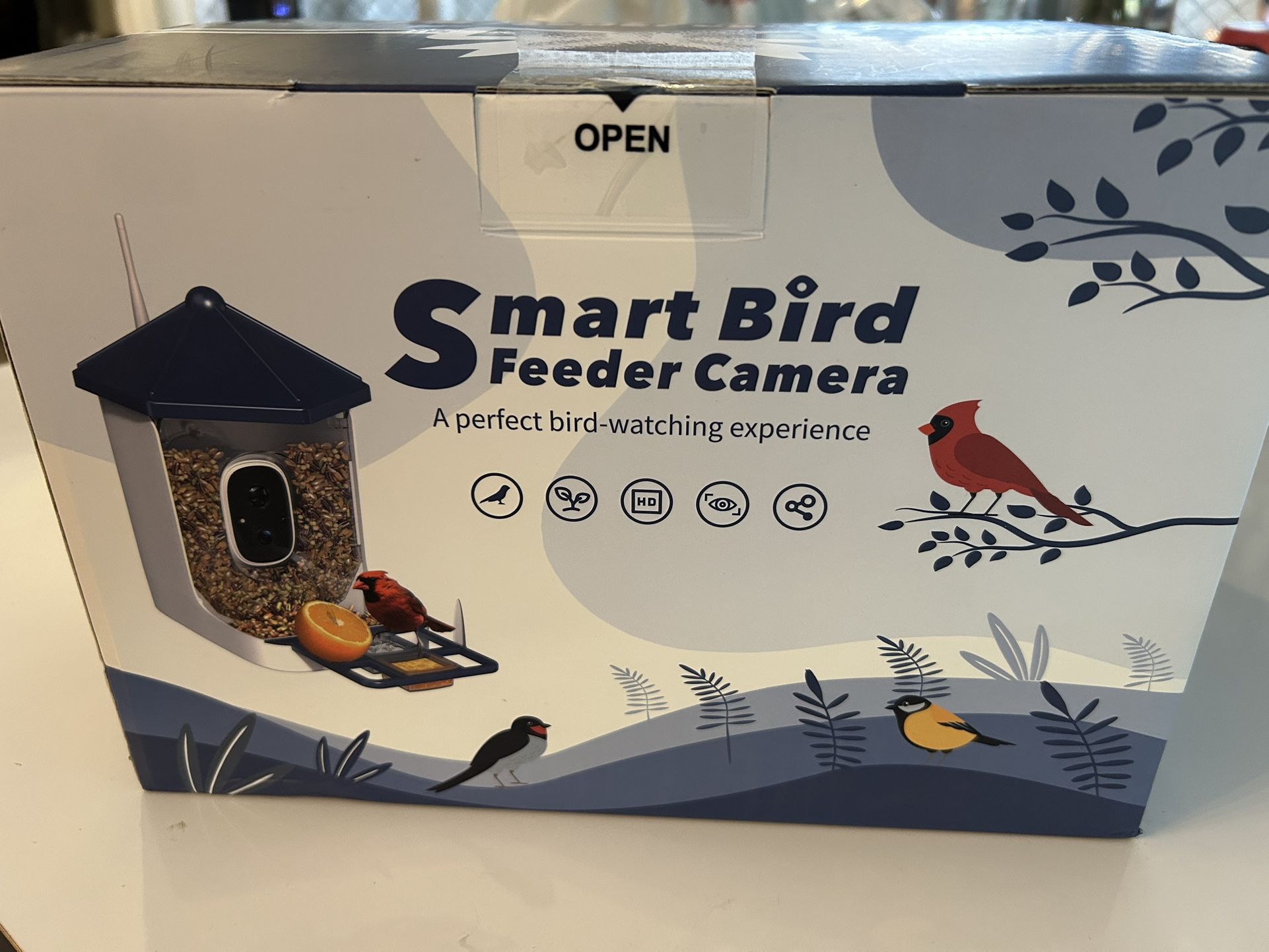NEW LIWAN Bird Feeder with Camera Solar Powered,2K Live Video, Smart Bird Camera for Outdoors, 2.4GHZ WiFi, Instant Arrival Alerts 