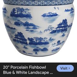 18 In By 20 In Hand Painted Oriental Porcelain 