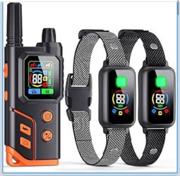 2In1 Wireless Dog Collar Fence System & Correction Collar, Electric Fence for Dogs Remote Range 25-3500ft, 4 Training Modes, Rechargeable Waterproof P