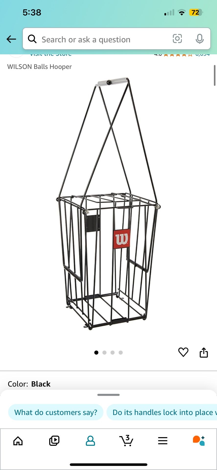 Tennis Wilson Ball Hopper