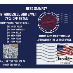 US Forever Stamps By The Roll 