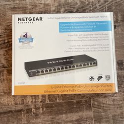 BRAND NEW: NETGEAR GS316P-100NAS 16 Port GIGABIT PoE Switch