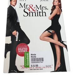 Mr. and Mrs. Smith (DVD, 2005, Full Screen)  This DVD features an explosive action and adventure movie titled "Mr. and Mrs. Smith" starring Brad Pitt 