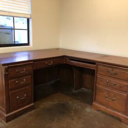 Large Wood Corner Desk
