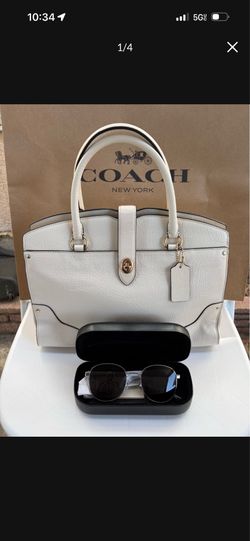 COACH medium size satchel NWT 11.75" L× 6"W× 7.5"H • Weight: 2 lbs COACH SUNGLASSES NEW Authentic 100% Lens width: 52mm; lens height: 48mm; bridge wid