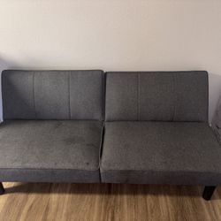 Grey used futon