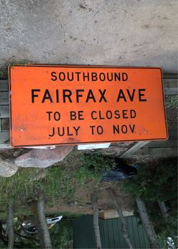 Huge vintage freeway sign 6’ X 3’ Great condition FREE