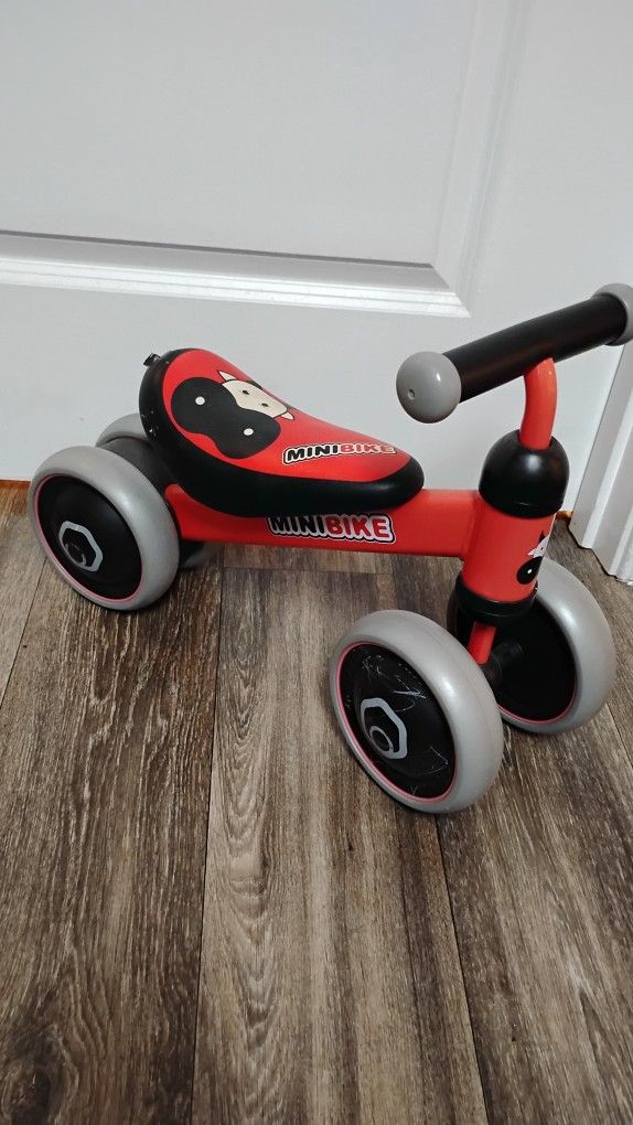 Red Mini Balance Bike for Toddlers – “MINIBIKE” Model 18"LX9"H