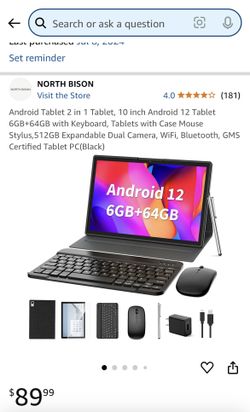 Android Tablet With Bluetooth Keyboard Case