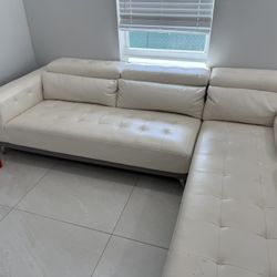 White Leather Sofa