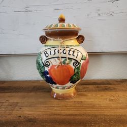 Ceramic Biscotti /Cookie Jar