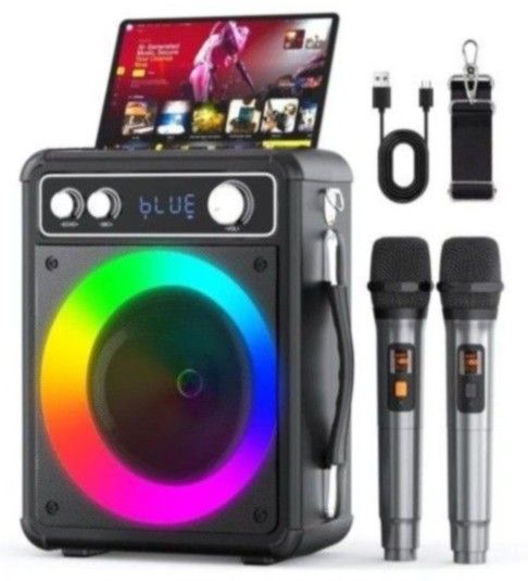Bluetooth  Karaoke Machine with 2 Microphones