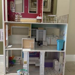 RAINBOW HIGH DOLL HOUSE 3 Stories 4 Feet & POOL WITH ALL ACCESSORIES Girl Toy Fun 