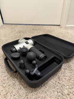 Hyperice Hypervolt massage gun with case and attachments