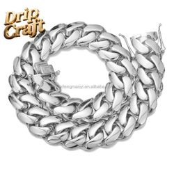 18mm 28 Inch Stainless Steel Cuban Link Chain 