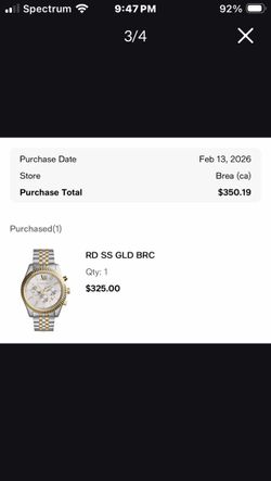 Michale kors gold and silver watch men’s