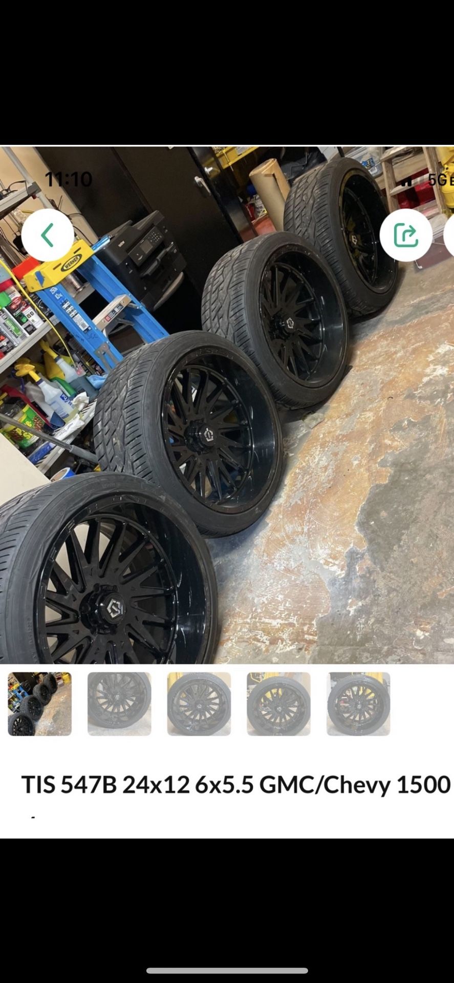 Black Rims & Tires Nitto 420V 305/35R24