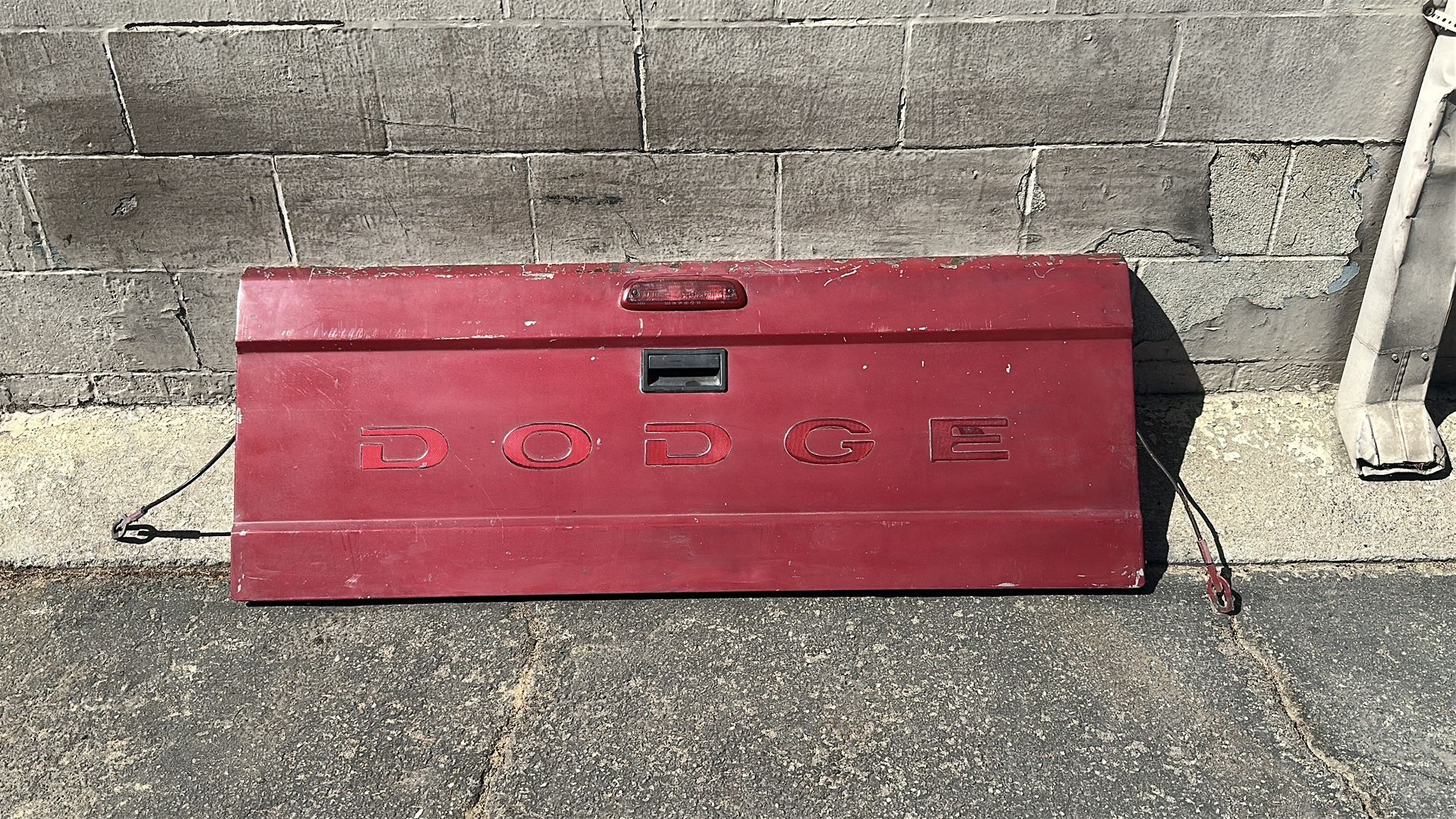 Original Red Tailgate for 1987 through 1996 Dodge Dakota Pickup Truck