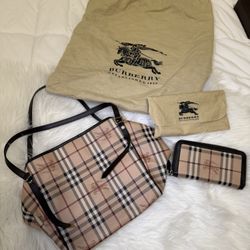 Burberry Bag And Wallet