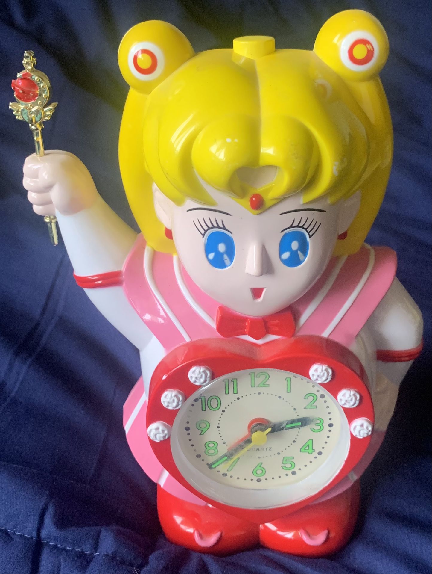 Rare Sailor Moon 8 Inch Tall Plastic Clock
