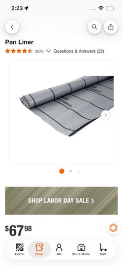 6 ft. x 10 ft. Gray PVC Shower Pan Liner