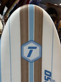 Foam fish surfboard at Catch A Wave Surf Shop