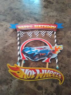 Hot Wheels Birthday Cake Topper
