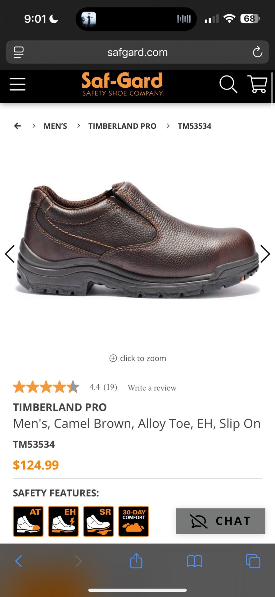 Timberland pro Men's, Camel Brown, Alloy Toe, EH, Slip On