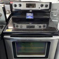 Whirlpool Electric stove glass top in stainless steel