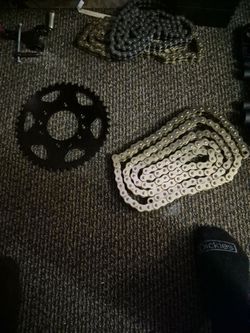 530 motorcycle chain. And 40 tooth motorcycle sprocket