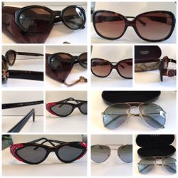 Designer sunglasses Gucci, Versace , Coach $75And Up 