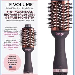 🔥Brand new🔥 Volume 2-in-1 Titanium Blow Dryer Brush | Hot Air Brush for Hair Drying & Styling | Ionic Oval Barrel for Smooth, Frizz-Free Volume | (B