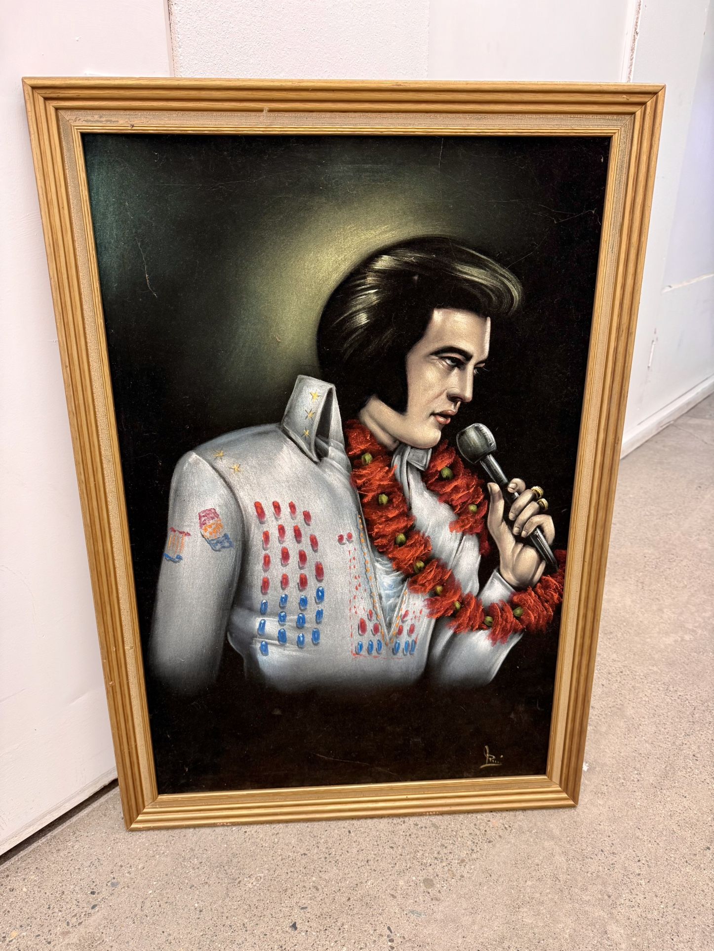 Velvet Elvis Painting- 30”x 40”- Great Shape