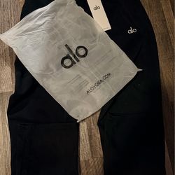 Alo black sweatpants not cuffed